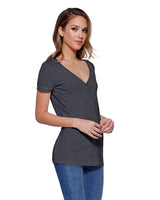 Ladies' CVC V-Neck T-Shirt