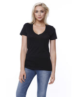 Ladies' CVC V-Neck T-Shirt