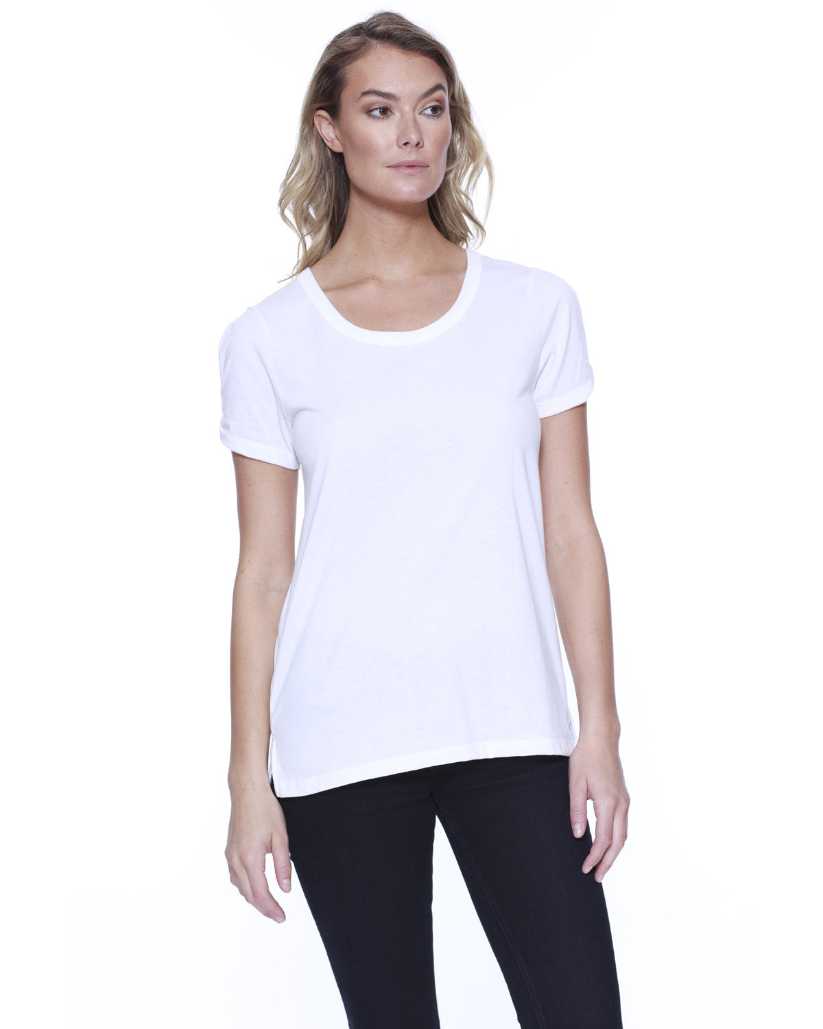 Ladies' CVC Twist Sleeve Top