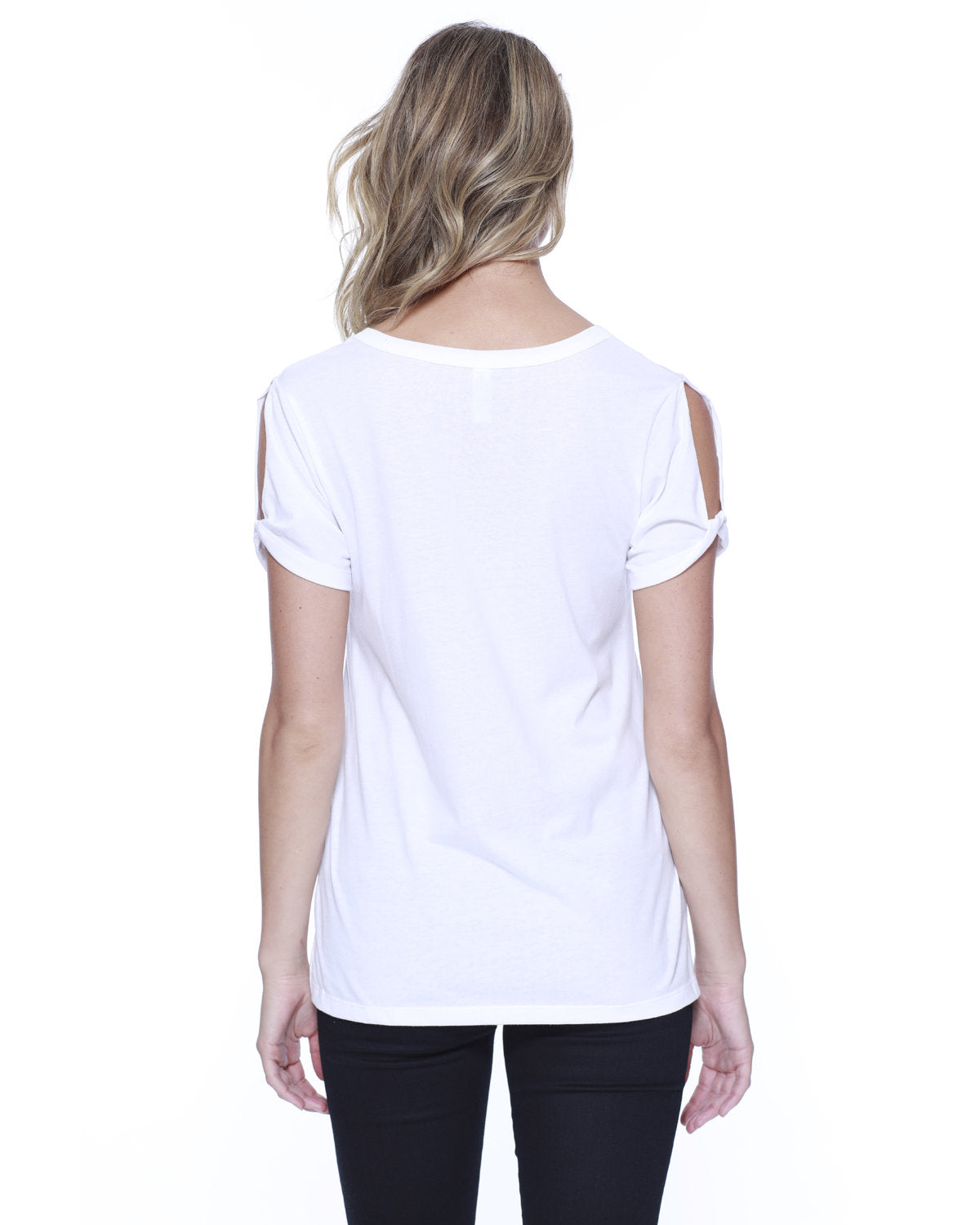 Ladies' CVC Twist Sleeve Top