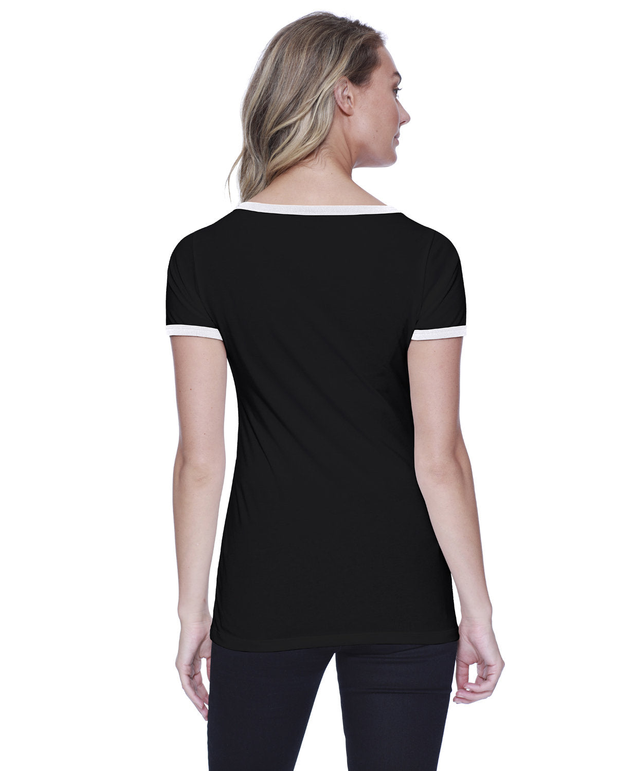 Ladies' CVC Ringer T-Shirt