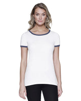 Ladies' CVC Ringer T-Shirt