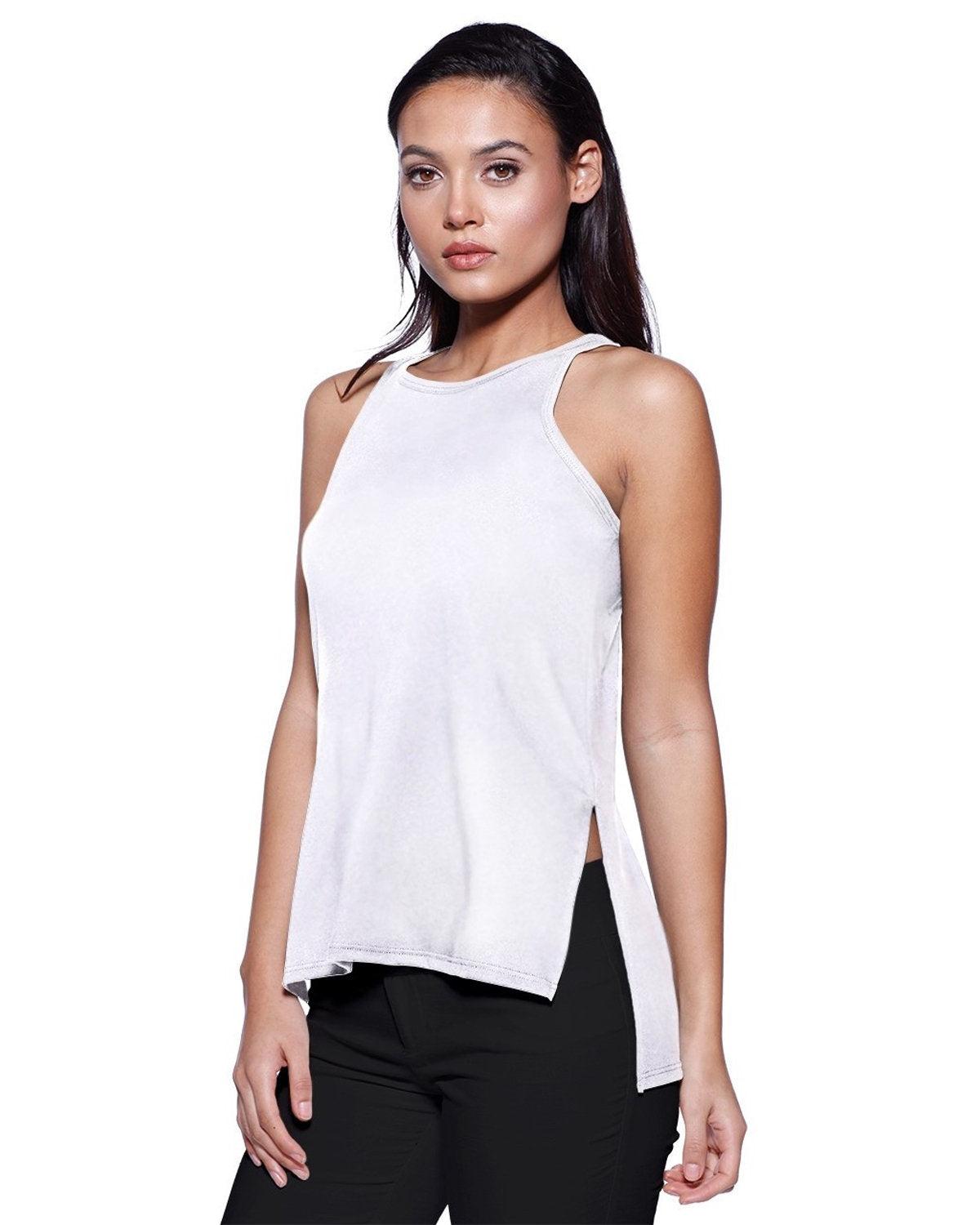 Ladies' CVC Side Slit Tank