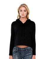 Ladies' CVC Cropped Hoodie T-Shirt