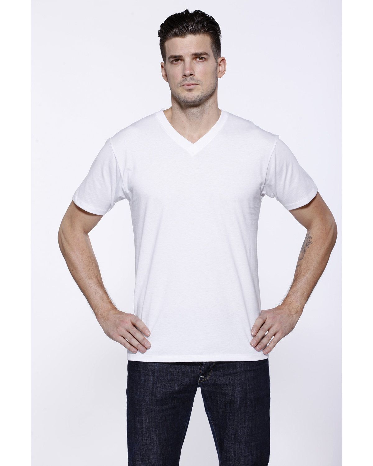 Men's CVC V-Neck T-Shirt