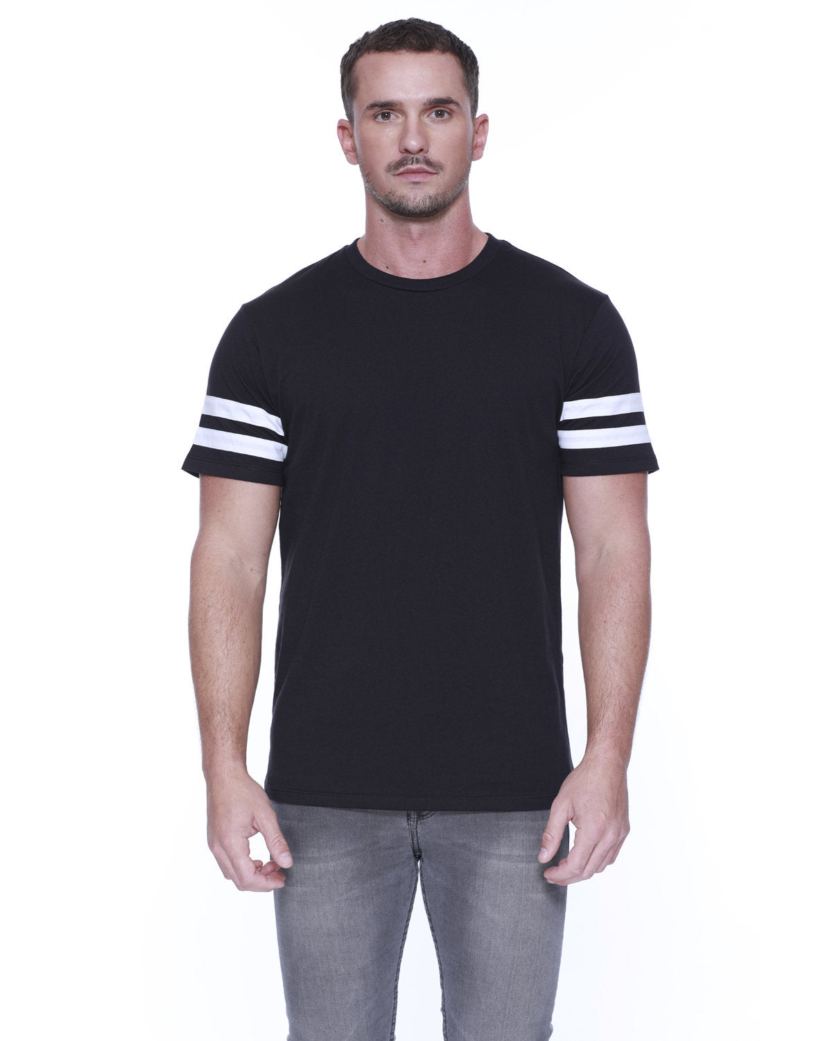 Men's CVC Stripe Varsity T-Shirt