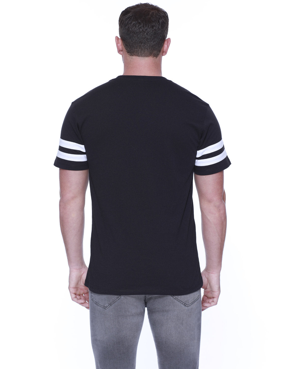 Men's CVC Stripe Varsity T-Shirt