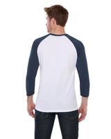 Men's CVC Three-Quarter Sleeve Raglan