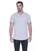 Men's Cotton/Modal Slit V-Neck