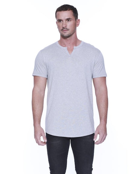 Men's Cotton/Modal Slit V-Neck