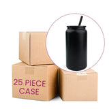 16 oz Stainless Steel Can - Powder Coated Black