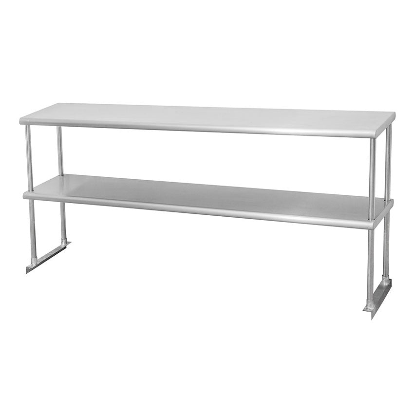 Stainless Steel Adjustable Double Over-Shelf 14" Deep, 48"