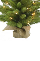 3' Prelit Tabletop Christmas Tree with Burlap Base