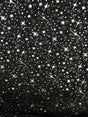 Black/Silver Stars Polyester Fabric - Metallic Silver Foil Star Stamped Sheer Organza, Black/Silver, 58/60" Width