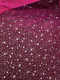 Neon Pink/Silver Stars Polyester Organza Fabric - Metallic Silver Foil Star Print, 58/60" Width