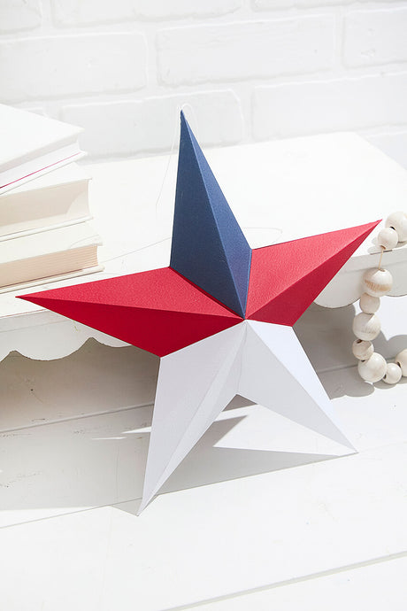 11.75" Paper Americana Star Ornament