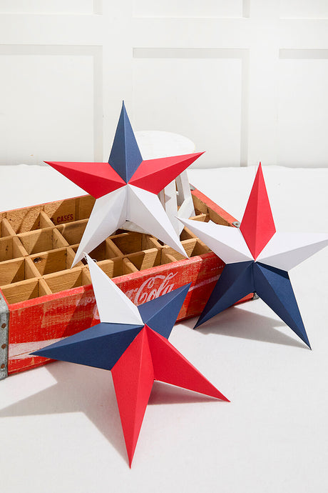11.75" Paper Americana Star Ornament