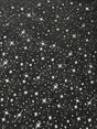 White/Silver Stars Polyester Fabric - Metallic Silver Foil Star Stamped Sheer Organza, White/Silver, 58/60" Width