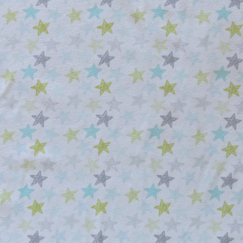 Cotton Lycra Jersey Knit Starlight Starbright Stars 30" Remnant