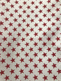 Red Stars/White Poly Cotton Fabric - Red Stars On White, 59/60" Width (1 Yard)