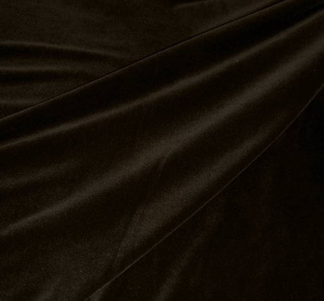 Steam Velour 100 Percent Polyester Fabric - Dark Brown, 58/60" Width