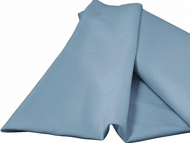 Steel Blue Polyester Poplin Fabric - Steel Blue, 58" Width (1 Yard)