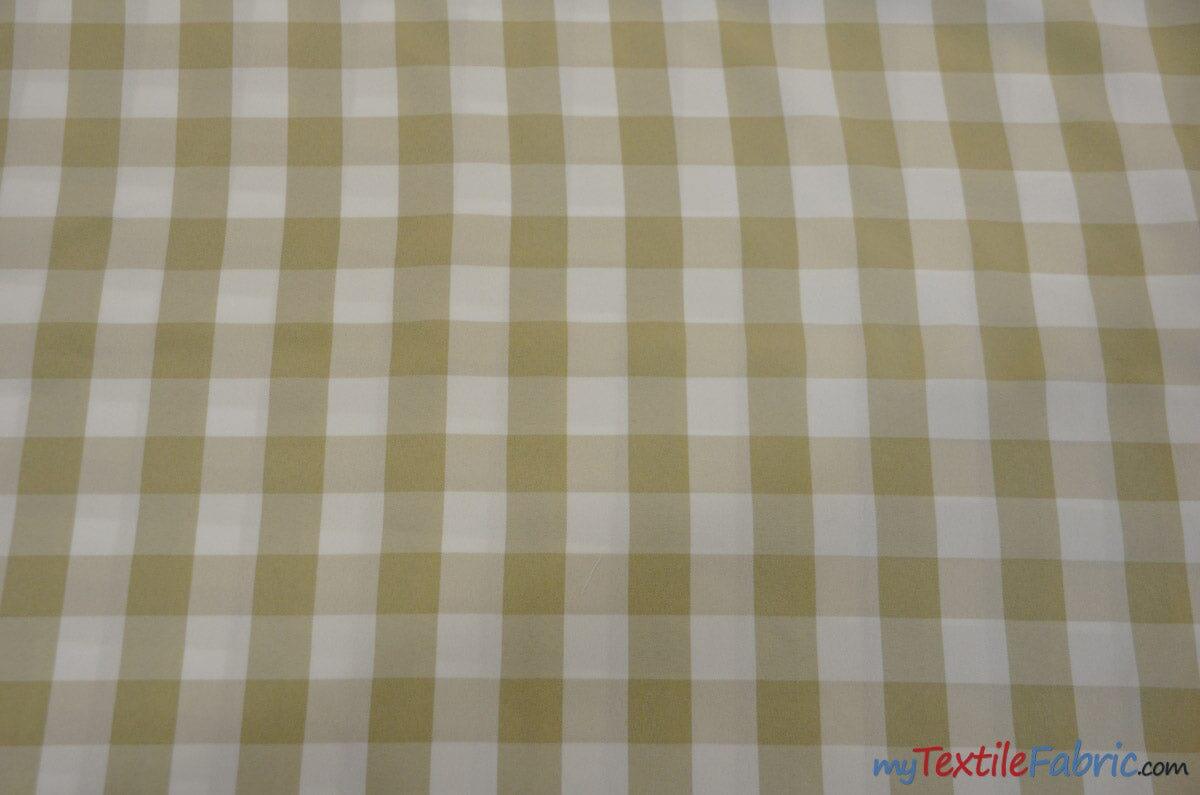 Picnic Checkers Polyester Fabric - Gingham Checkered, 1" X 1", 58/60" Width (1 Yard)