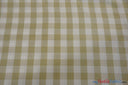 Picnic Checkers Polyester Fabric - Gingham Checkered, 1" X 1", 58/60" Width (1 Yard)