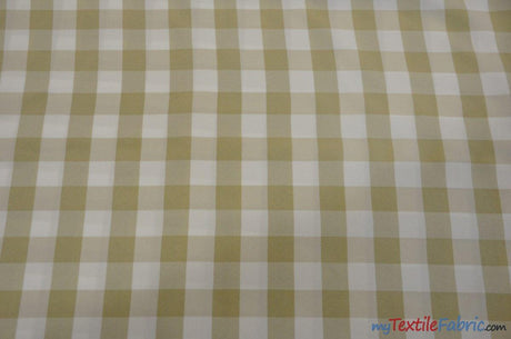 Picnic Checkers Polyester Fabric - Gingham Checkered, 1" X 1", 58/60" Width (1 Yard)