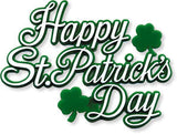 Happy St. Patrick's Day Plaque, 3", Available in a 12 or 48 count