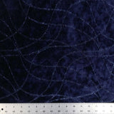 Glitter Strings On Velvet Stretch Fabric - Plum And Navy, Glitter Strand Design, 54"/58" Wide