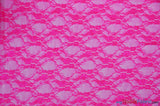 Giselle Floral Lace Polyester Spandex Fabric - Sheer Vintage Stretch Lace, 58/60" Width, Multiple Colors (1 Yard)