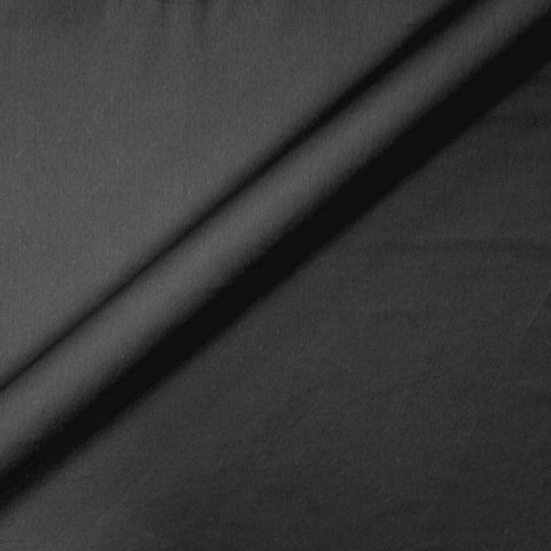 1 Yard Stretch Cotton Poplin Fabric Black Lightweight Material for Uniforms Shirts and Dresses 48/50 Inches Width
