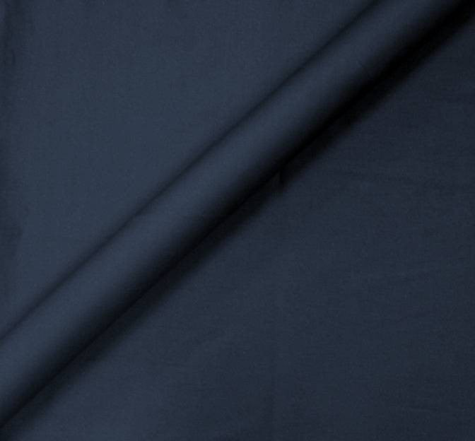 Stretch Cotton Poplin Fabric - Navy, 51/52" Width
