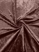 Stretch Crushed Velvet Polyester Spandex Fabric - Solid, 58/62" Width (1 Yard)