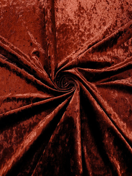 Stretch Crushed Velvet Polyester Spandex Fabric - Solid, 58/62" Width (1 Yard)