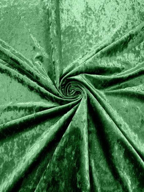 Stretch Crushed Velvet Polyester Spandex Fabric - Solid, 58/62" Width (1 Yard)