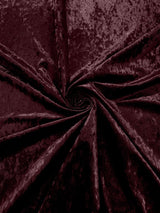 Stretch Crushed Velvet Polyester Spandex Fabric - Solid, 58/62" Width (1 Yard)