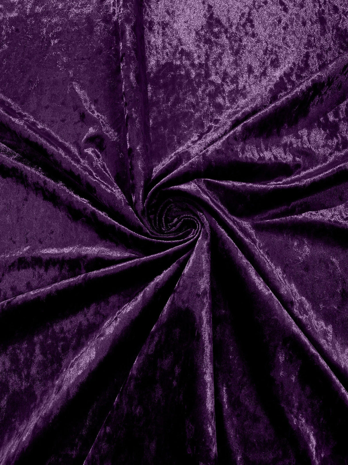 Stretch Crushed Velvet Polyester Spandex Fabric - Solid, 58/62" Width (1 Yard)