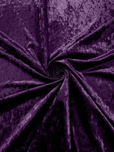 Stretch Crushed Velvet Polyester Spandex Fabric - Solid, 58/62" Width (1 Yard)