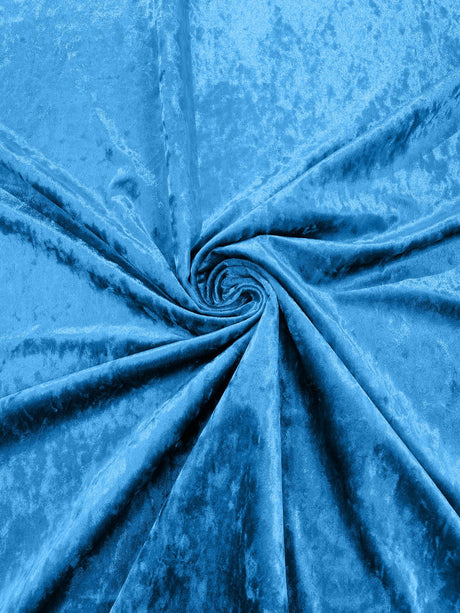 Stretch Crushed Velvet Polyester Spandex Fabric - Solid, 58/62" Width (1 Yard)