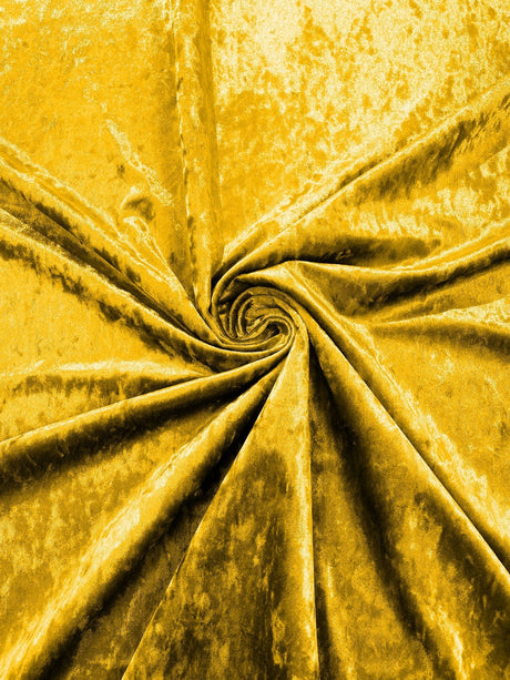 Stretch Crushed Velvet Polyester Spandex Fabric - Solid, 58/62" Width (1 Yard)