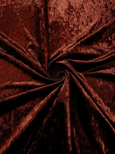 Stretch Crushed Velvet Polyester Spandex Fabric - Solid, 58/62" Width (1 Yard)