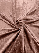 Stretch Crushed Velvet Polyester Spandex Fabric - Solid, 58/62" Width (1 Yard)