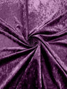Stretch Crushed Velvet Polyester Spandex Fabric - Solid, 58/62" Width (1 Yard)
