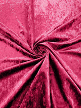 Stretch Crushed Velvet Polyester Spandex Fabric - Solid, 58/62" Width (1 Yard)