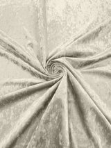 Stretch Crushed Velvet Polyester Spandex Fabric - Solid, 58/62" Width (1 Yard)