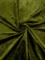 Stretch Crushed Velvet Polyester Spandex Fabric - Solid, 58/62" Width (1 Yard)