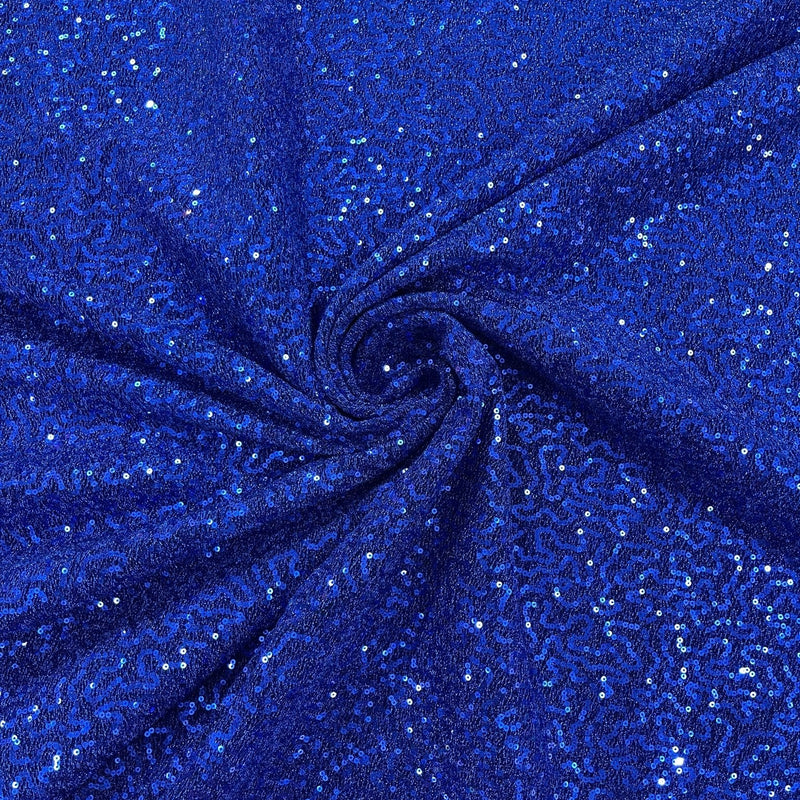 Stretch Metallic Sequin Lurex Polyester Fabric - Sequin Tinsel, 58" Width, 8 Colors (1 Yard)