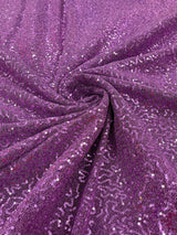 Stretch Metallic Sequin Lurex Polyester Fabric - Sequin Tinsel, 58" Width, 8 Colors (1 Yard)